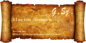 Glazius Szemere névjegykártya