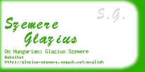szemere glazius business card